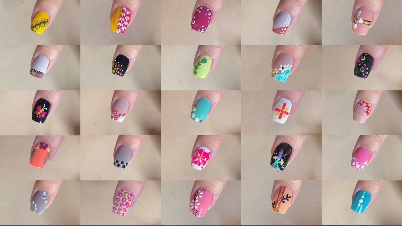 35+ Easy nail art designs at home compilation || Dot nail art || Floral nails || Huge compilation