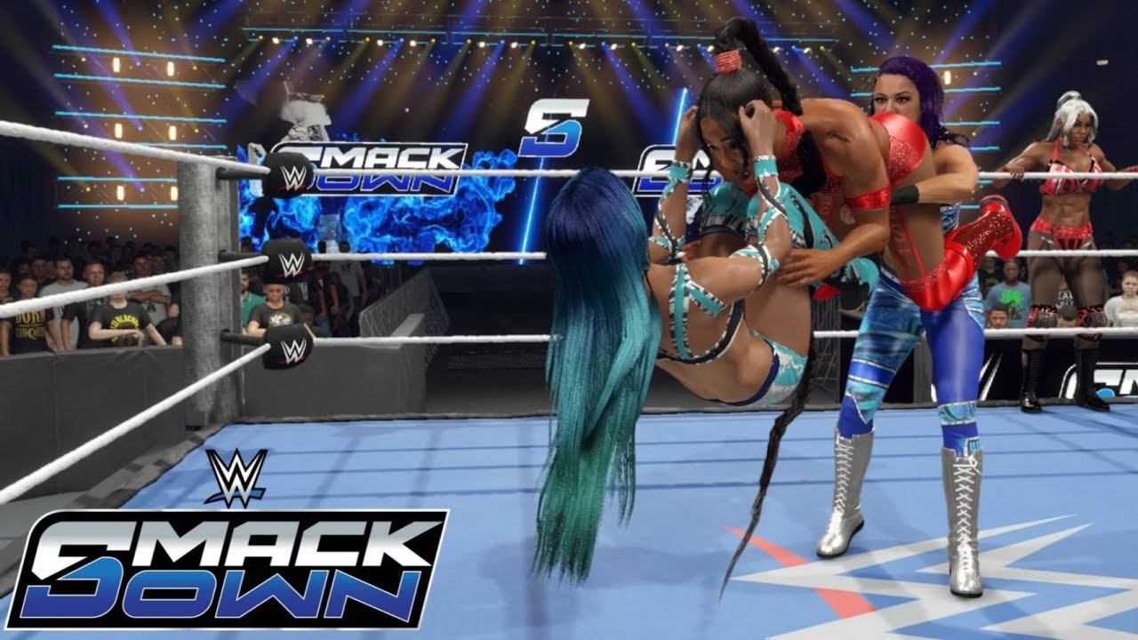 WWE 2K25 SMACKDOWN - BIANCA BELAIR & JADE CARGILL VS BAYLEY & MERCEDES MONÈ 