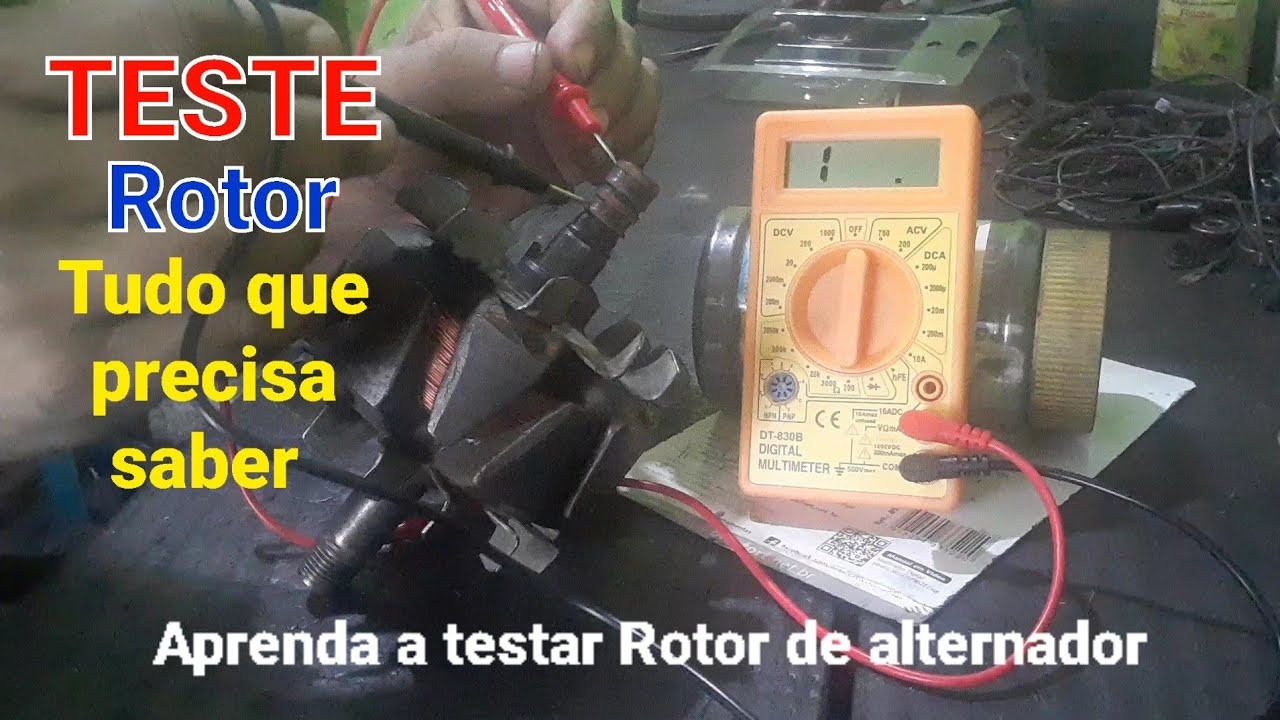 Como Testar Rotor de Alternador. Saiba se o rotor está com defeito.  Tutorial completo.