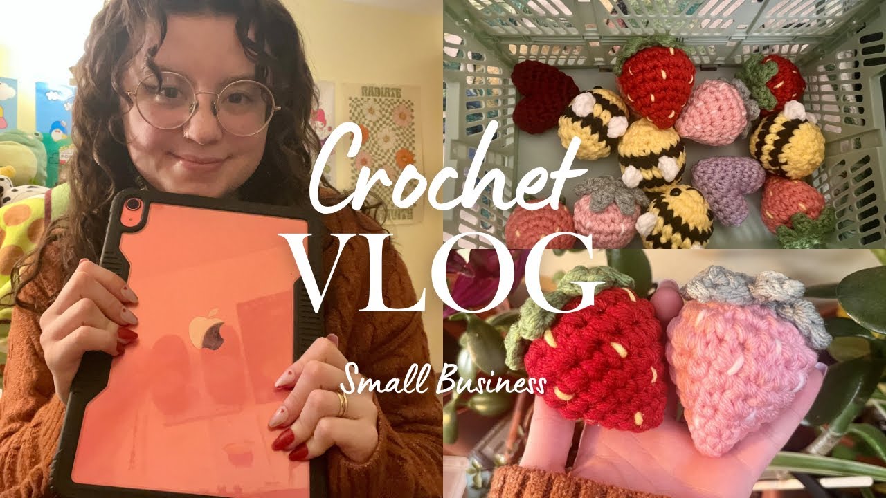 Small business vlog, Week of crochet and orders, new business plans and updates 🧶❤️