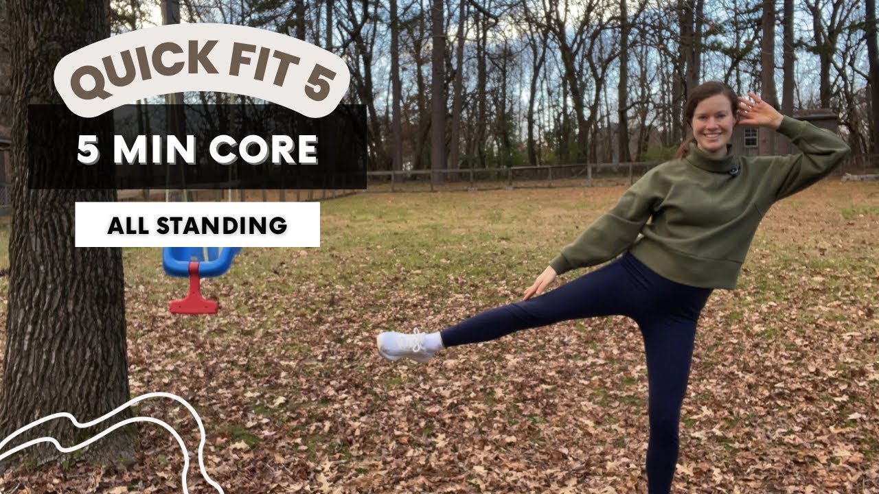Quick Fit 5: Standing Core Burn (Bodyweight Only, Pregnancy Friendly) | Part 3