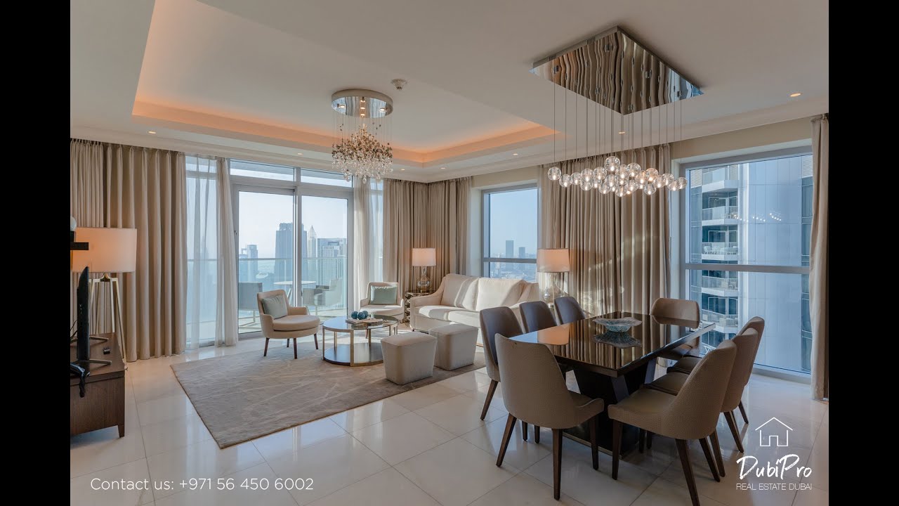 Inside a $172,000 Sky Collection 3-Bedroom for Rent at The Address Fountain Views