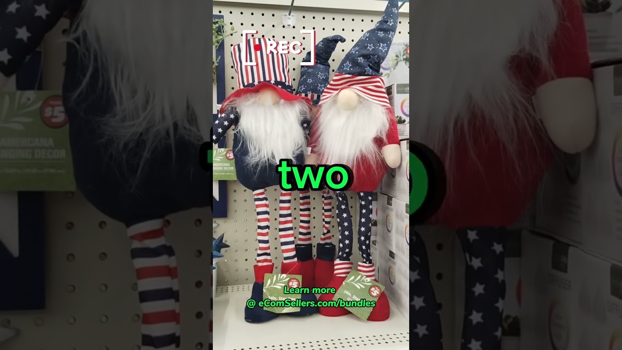 Red, White and Blue Gnome Decorations from The Dollar Tree!