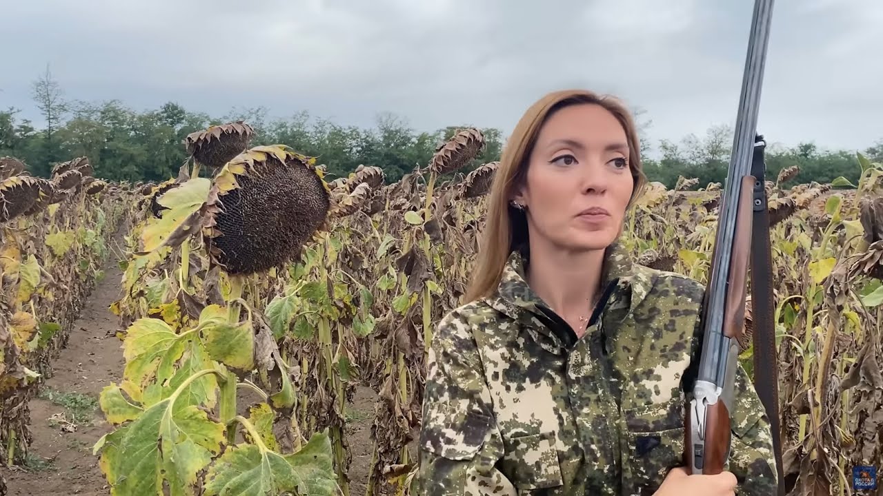 Кубанская охотница показывает мастер-класс. Охота на степную дичь