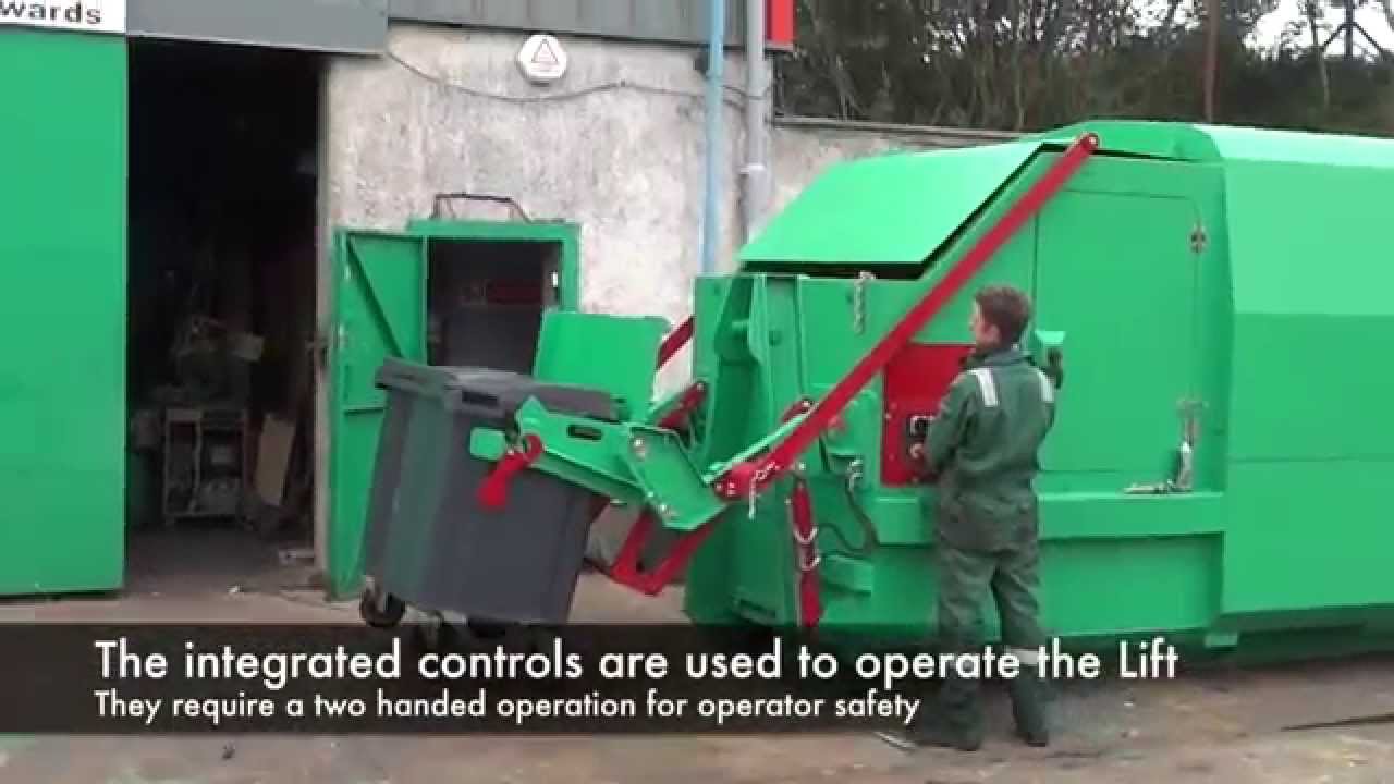 Bin Lift for Portable Compactors | 240–1100 Litre Wheelie Bin Lifter | Gradeall