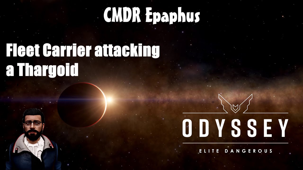 Elite Dangerous -  Fleet Carrier attacking a Thargoid