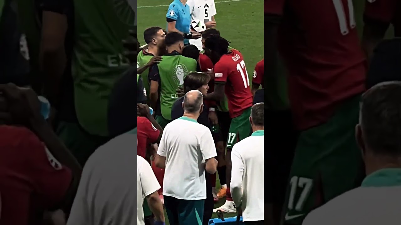 Portugal Players Supporting🫂 Ronaldo While Crying🥺for penalty miss vs slovenia - Euro 2024