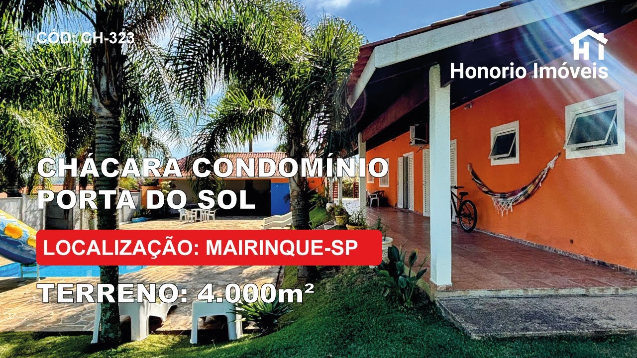CHÁCARA A VENDA PORTA DO SOL em Mairinque - SP | 3 suítes | Piscina | 4.000 m²