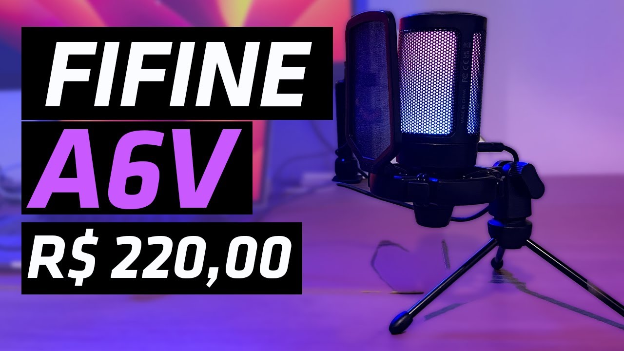 Melhor Microfone para Streamers Iniciantes! Fifine A6V