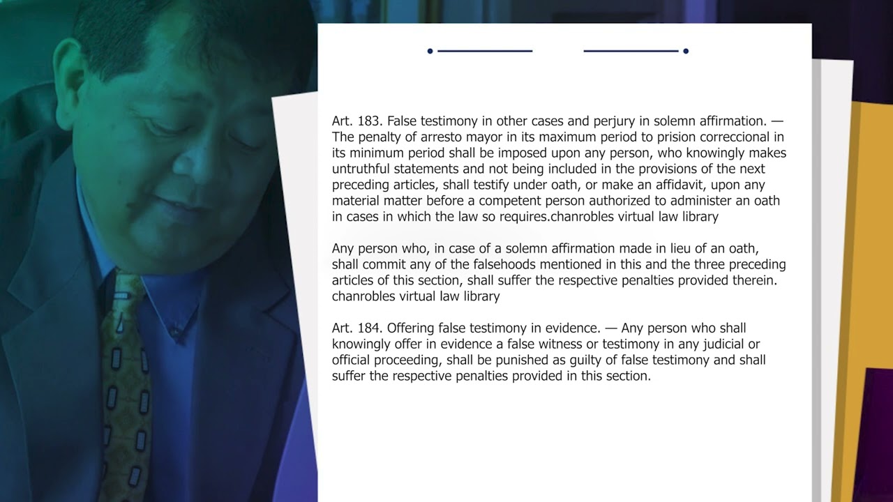 IKAW AT ANG BATAS: Perjury