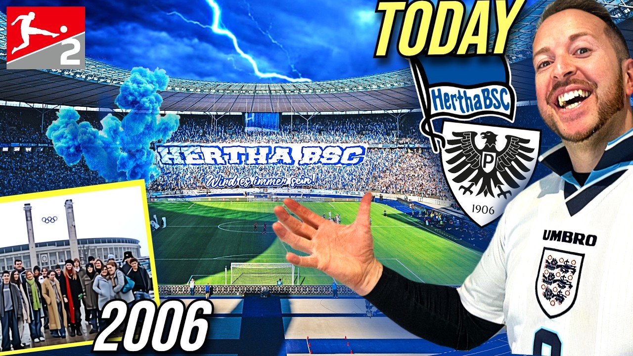 English Fan Experiences OLYMPIASTADION 🤩 Hertha v Münster Stadion Vlog
