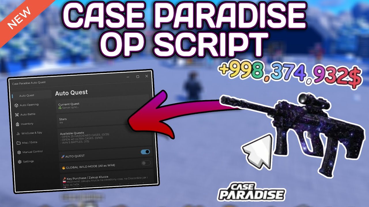 [НОВИНКА] Скрипт Case Paradise OP (2025) PASTEBIN - Автоматическое прохождение заданий | Автомати...
