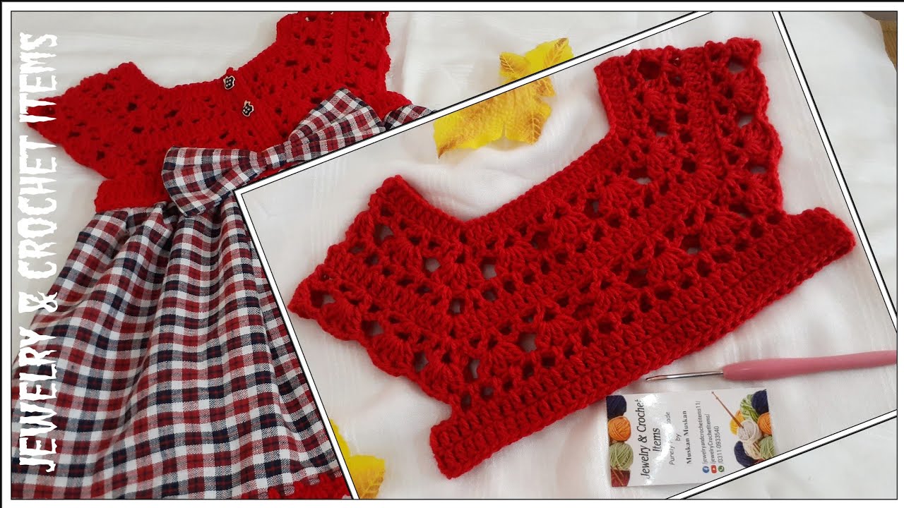 How To Make a Crochet baby lace Yoke
