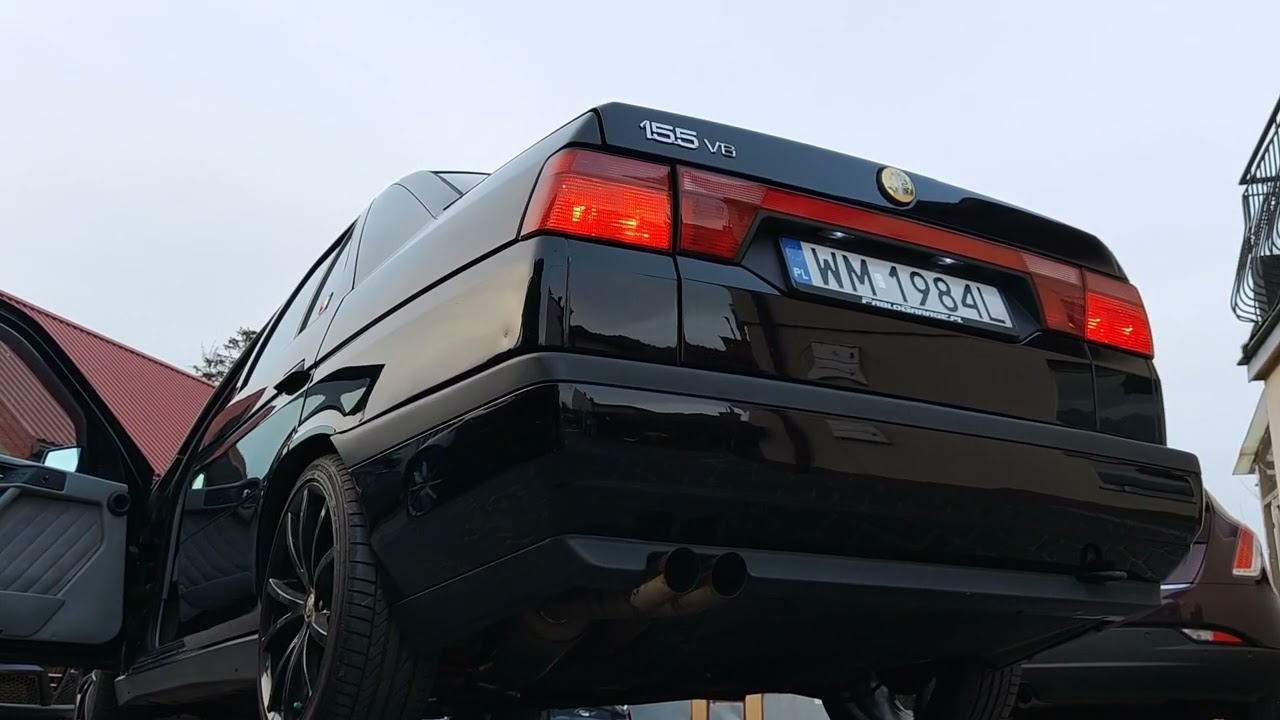 Alfa Romeo 155 V6 Busso acceleration sound custom INOX exhaust