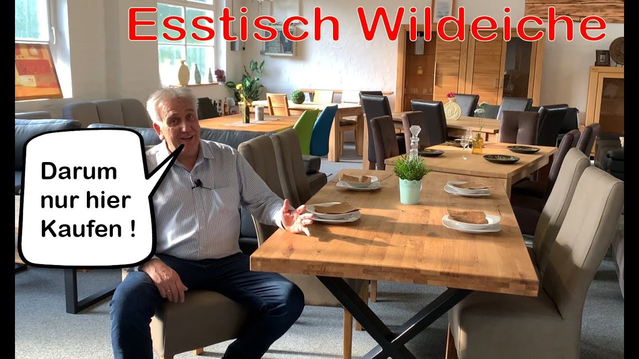 Esstisch Wildeiche massiv g&uuml;nstig kaufen