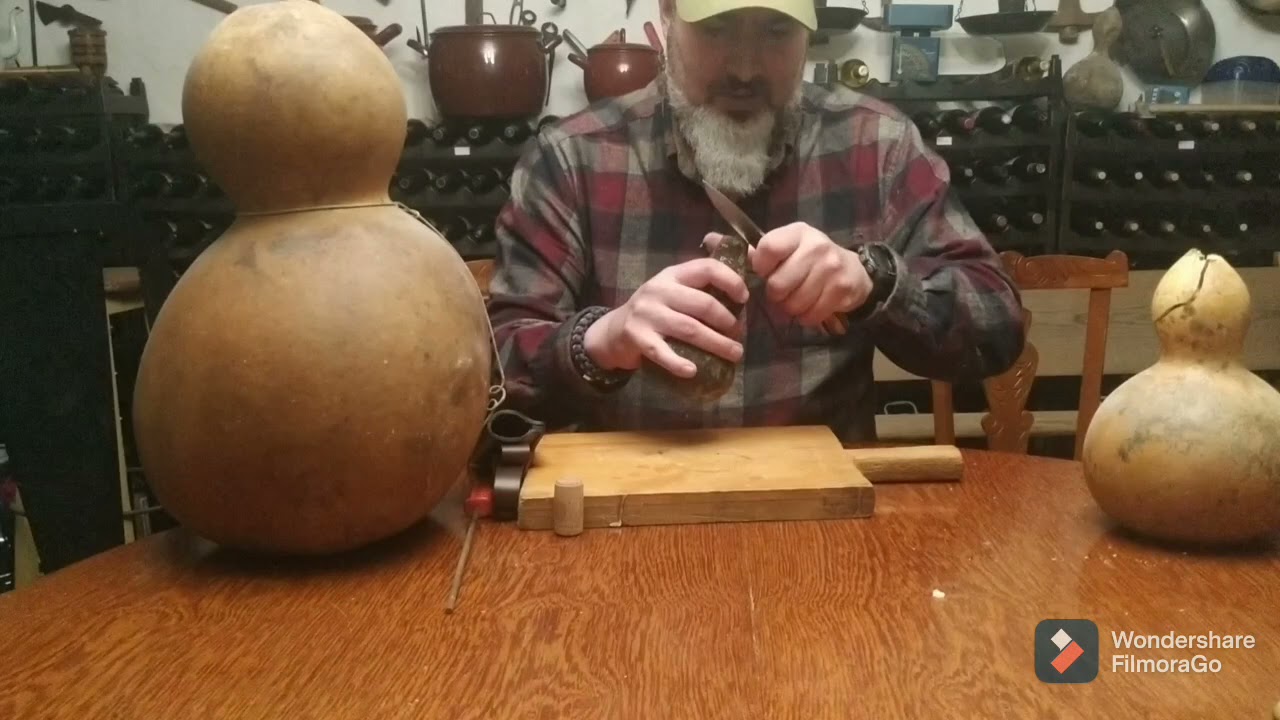COMO HACER CALABAZA CANTIMPLORA, CALABAZA DE AGUA
