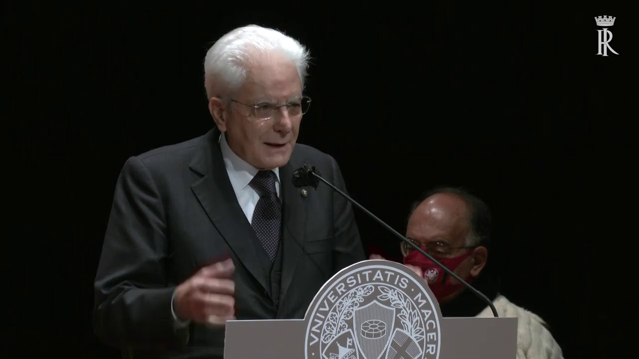Mattarella all' inaugurazione dell’Anno Accademico 2020/2021 dell’Università degli Studi di Macerata