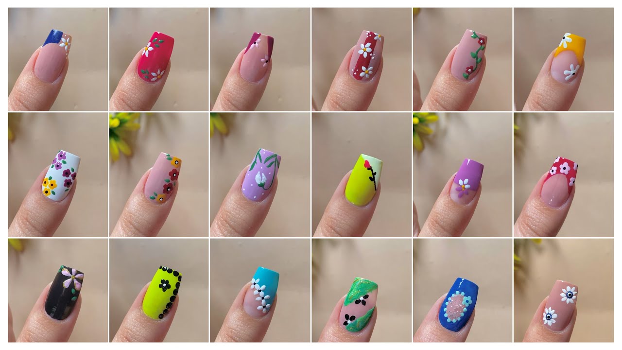 25 Easy floral nail art designs compilation || Best nail art designs 2024