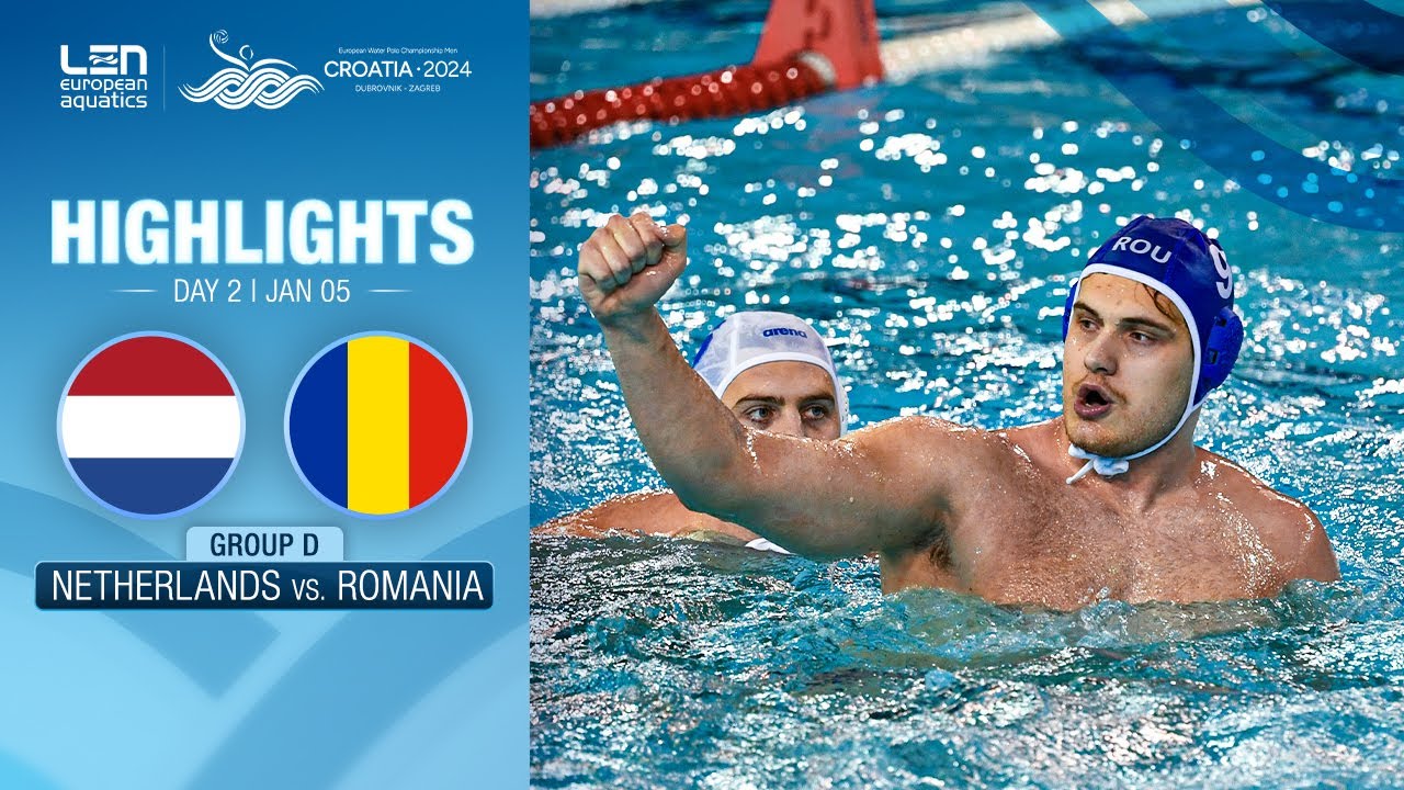 The Netherlands vs. Romania Highlights | Group D | European Water Polo Championships 2024