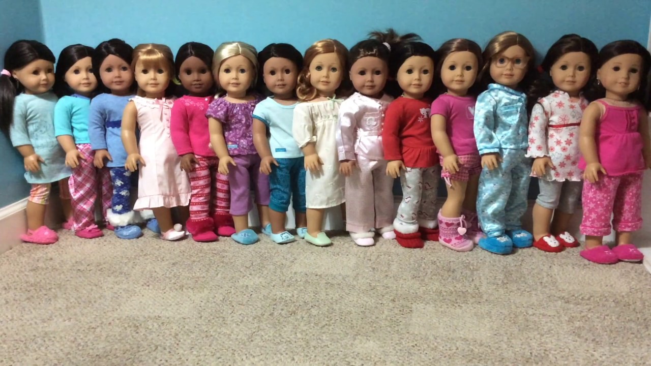 Dressing my American Girl Dolls into Pajamas