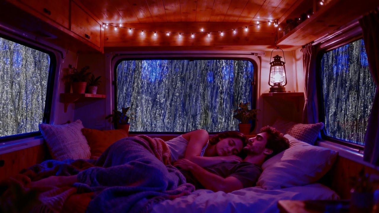 Rain Sounds for Deep Relaxation and Sleeping Fast with Gentle Thunder