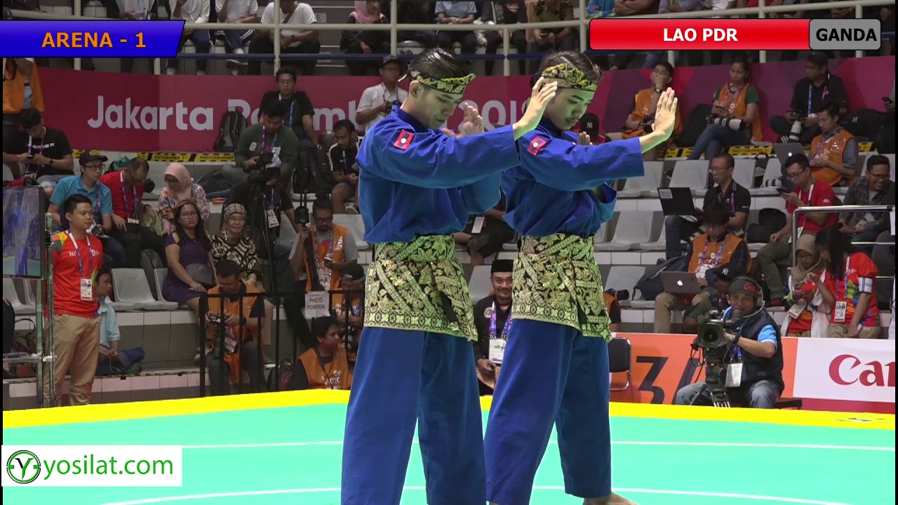 Pencak Silat Artistic Male Doubles Laos Finals | 18th Asian Games Indonesian 2018