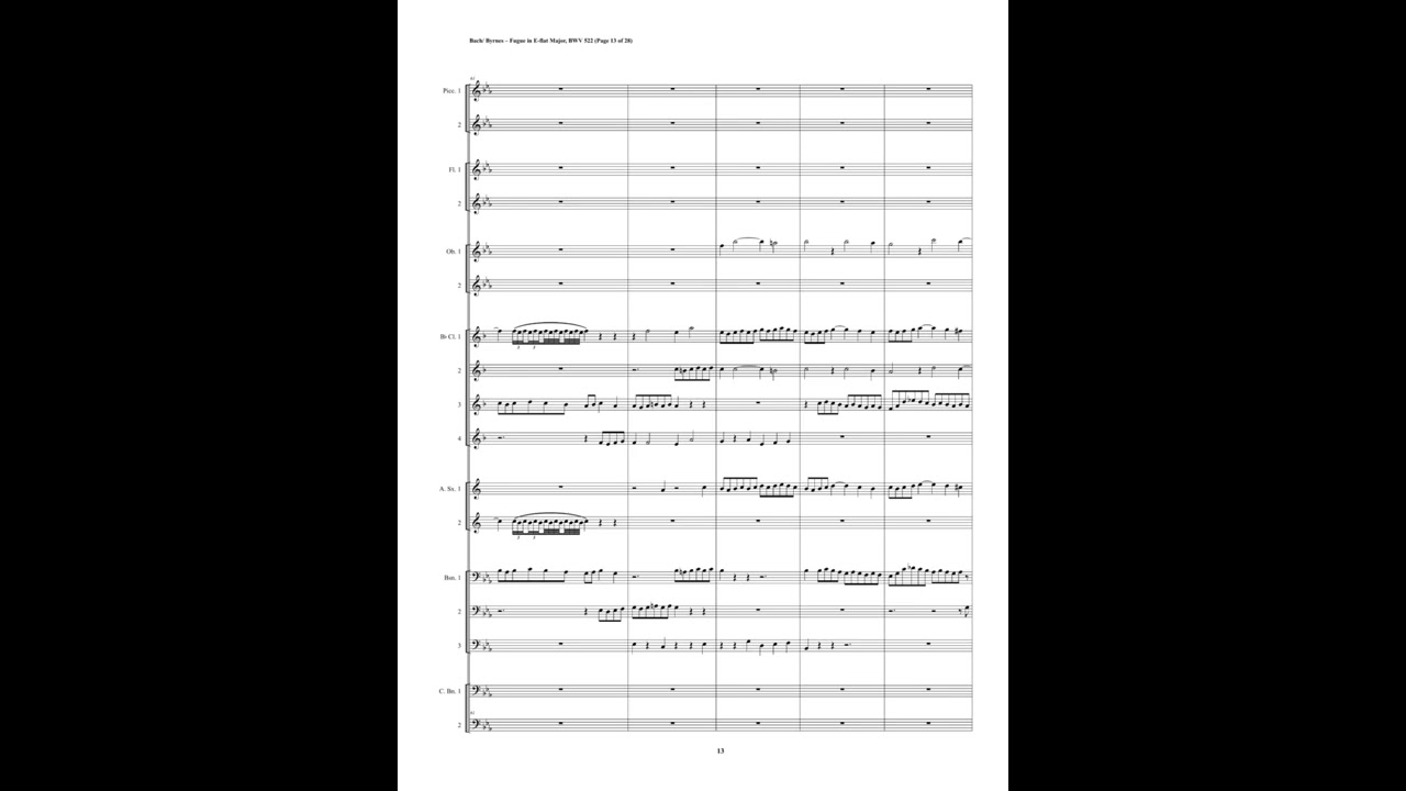 J.S. Bach – Fugue in E-flat Major (St. Anne), BWV 552 (Woodwind Choir)