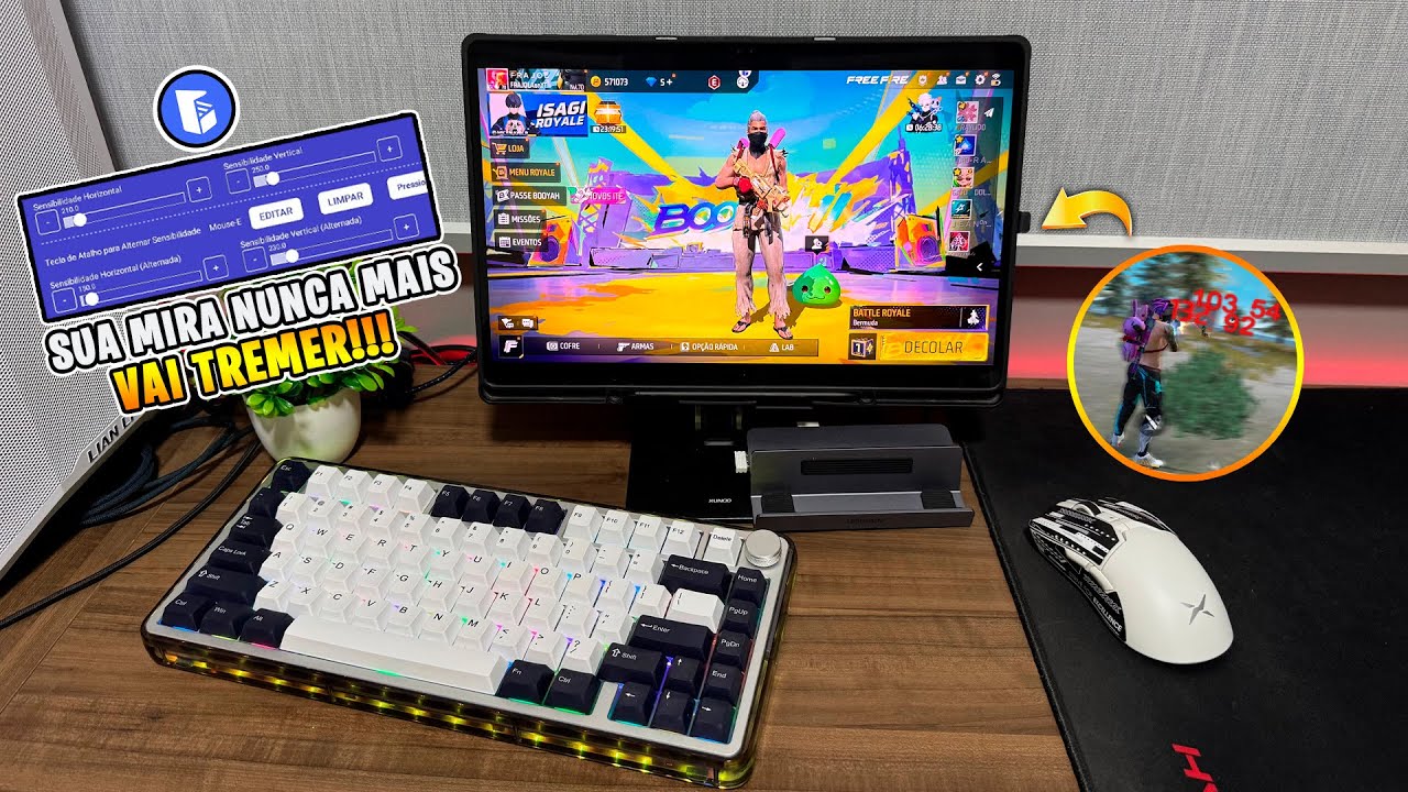 COMO ACABAR 100% COM A SENSIBILIDADE TREMENDO NO MOBILADOR  E TER A MELHOR MIRA ! GG MOUSE PRO
