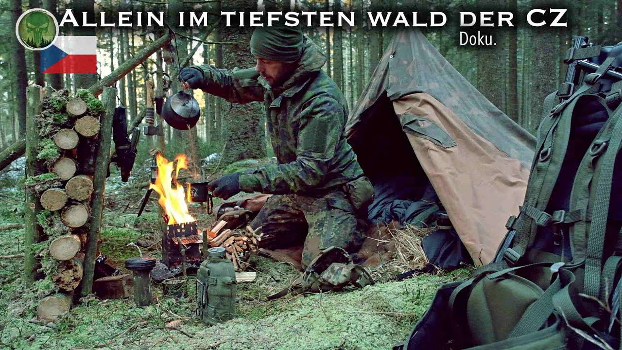 Allein im tiefsten Wald Tschechiens - W&uuml;rdest du dir das zutrauen? - Bushcraft & &Uuml;bernachtung