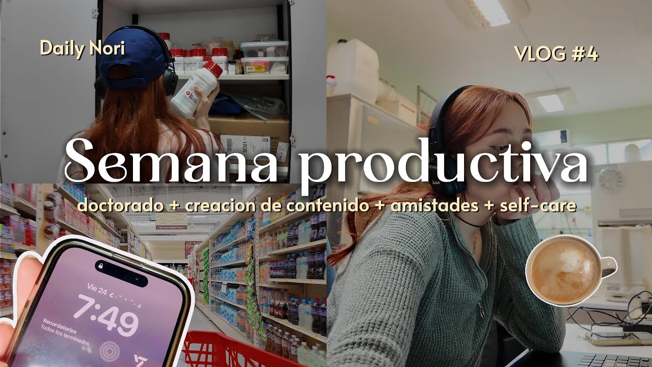 Semana productiva ⋆˙ estudiando un doctorado + creación de contenido viviendo sola ⋆˙