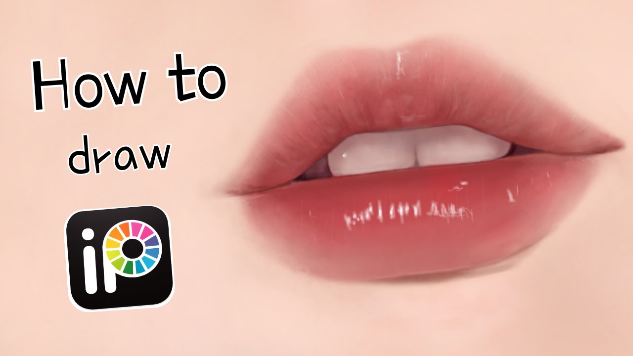 Нарисуйте полуреалистичные губы в Ibis Paint X 💋