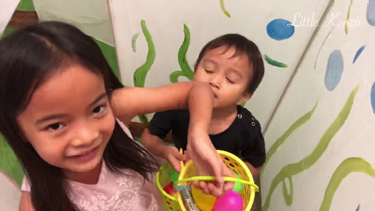 Little Kenzo bermain di Labirin mencari Telur Warna Warni