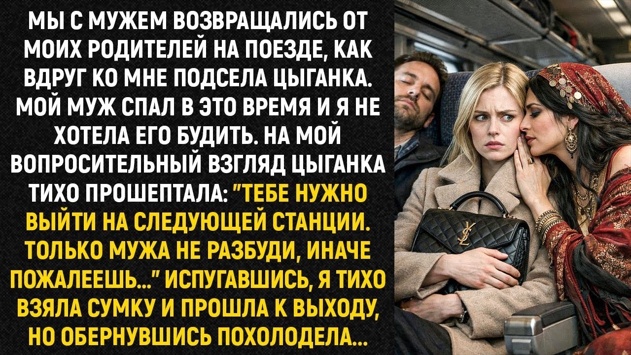 Мы с мужем возвращались от моих родителей на поезде , как вдруг ко мне подсела цыганка