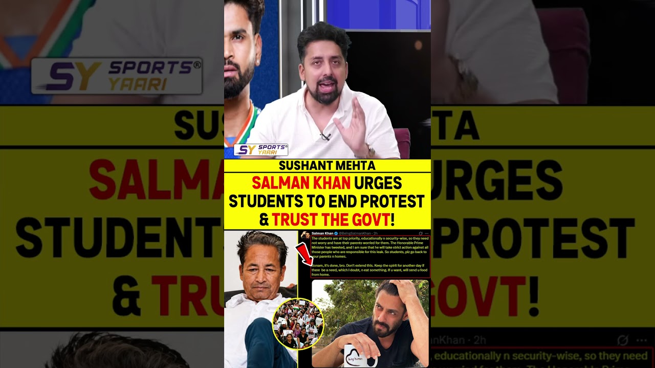 SALMAN KHAN URGES STUDENTS TO END PROTEST & TRUST THE GOVT! #salmankhan #shubmangill #neet #protest