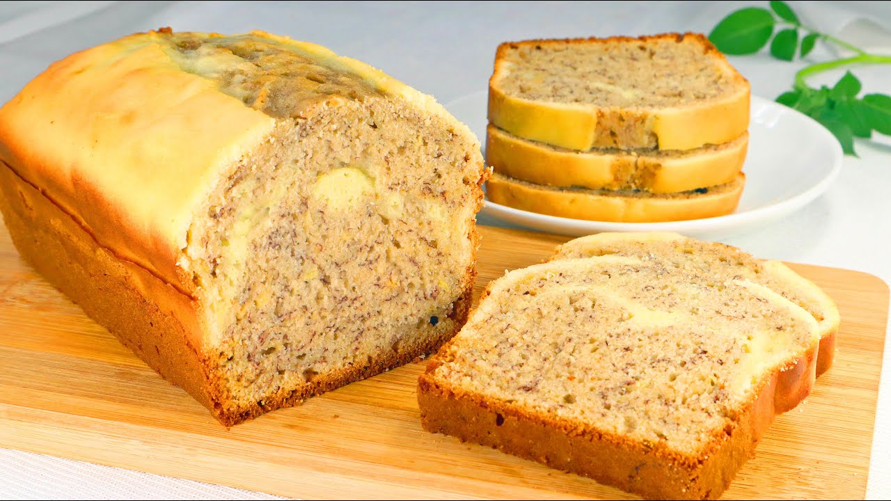 Cream Cheese Banana Cake❗️Extremely Easy & Moist ❗️Less Oil Less Sugar ❗️Delicious ▏Gabaomom Cuisine