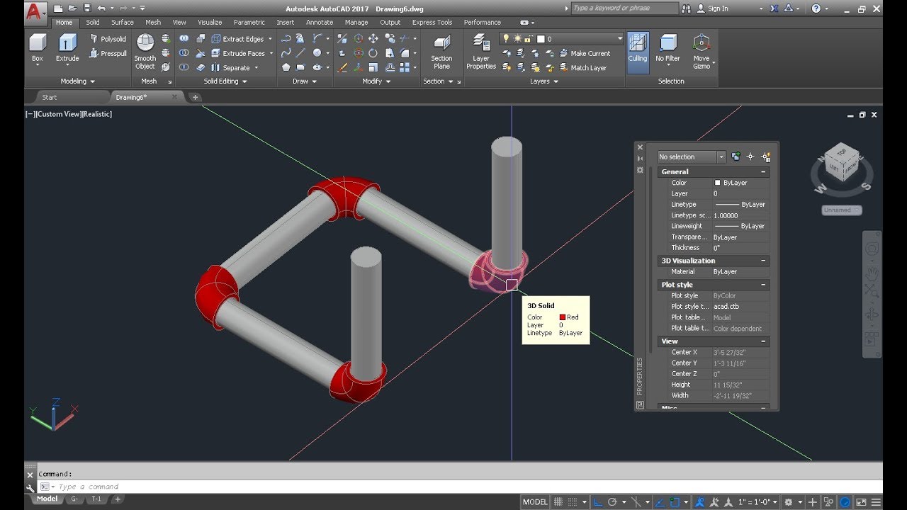 Como hacer un codo 90 radio corto en AutoCAD