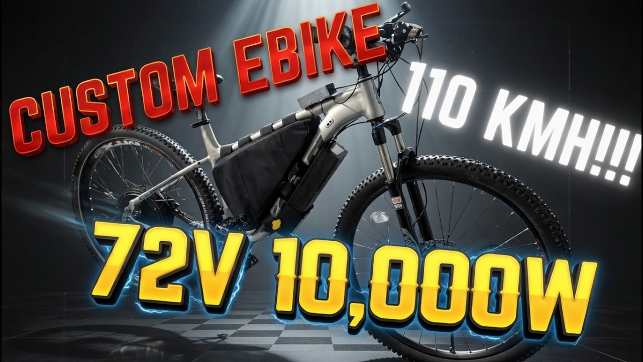 Custom 72V E-Bike Hits 111km/h – 9000w (Nearly Hit a Car)