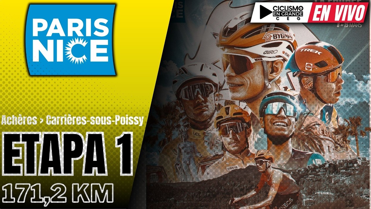 🔴(EN VIVO) 🚵‍♂️🔴​​​​ PARIS NICE 🔴 ​​ETAPA 1 🚵‍♂️ 171,2 KM / Achères - Carrières-sous-Poissy