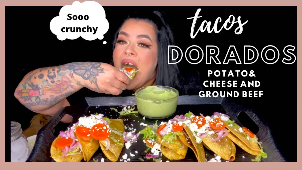 Tacos dorados ( potato&cheese and ground beef )