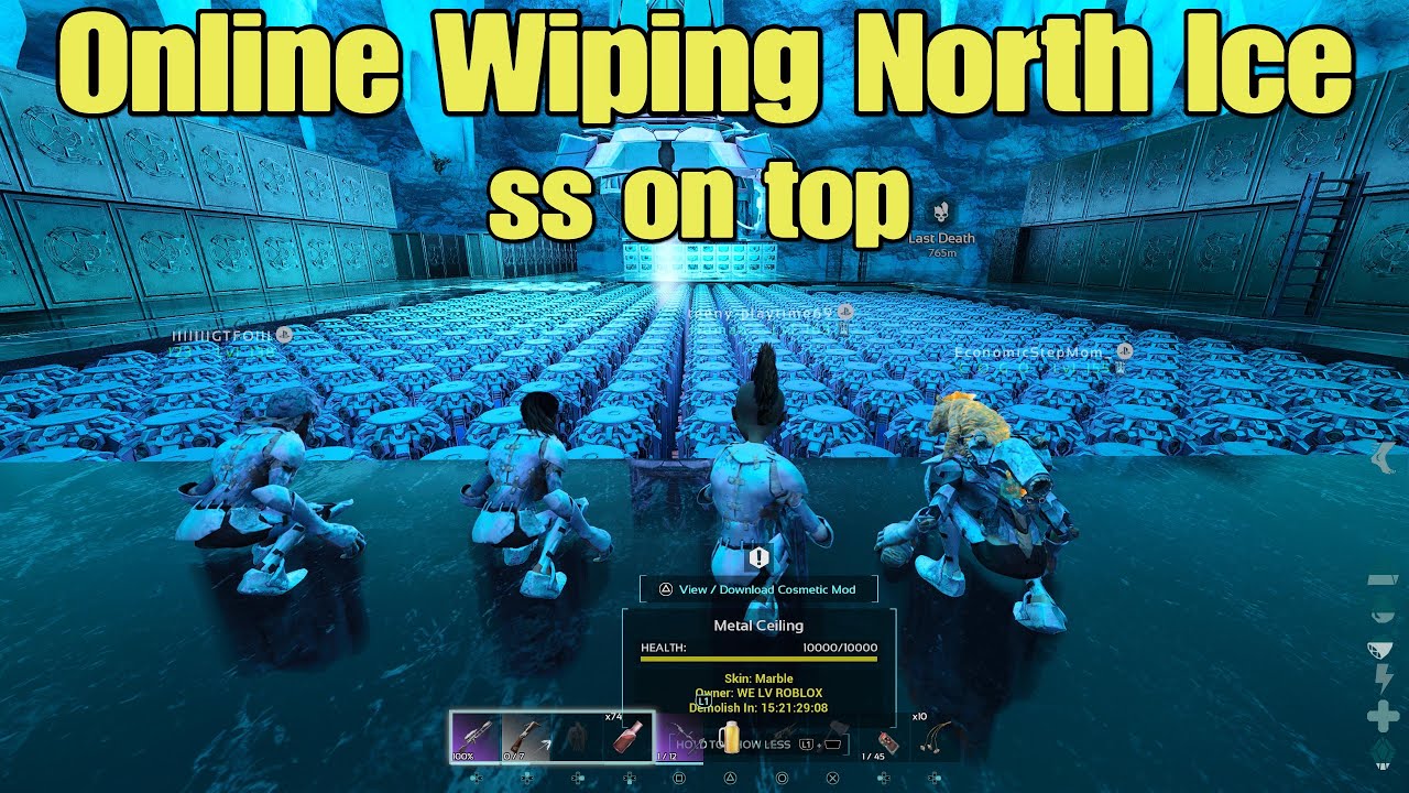 Online Wiping strongest base spot North Ice      Ark Survival Ascended     Smalltribes Ps5      SS