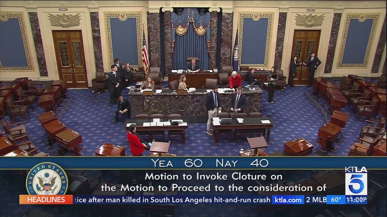 U.S. Senate votes on ending the government shutdown