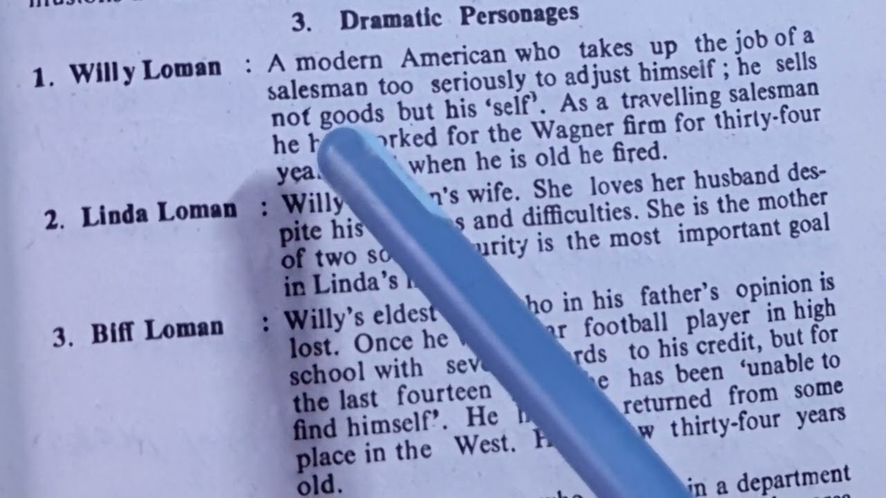 'Death of a Salesman' by Arthur Miller, introduction, characters and summary explained in Hindi 