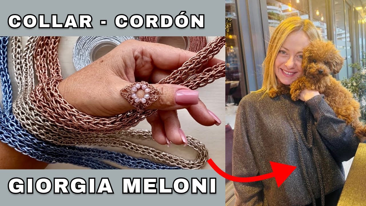 CÓMO TEJER UN COLLAR A CROCHET COMO EL DE LA PRESIDENTA GIORGIA MELONI 