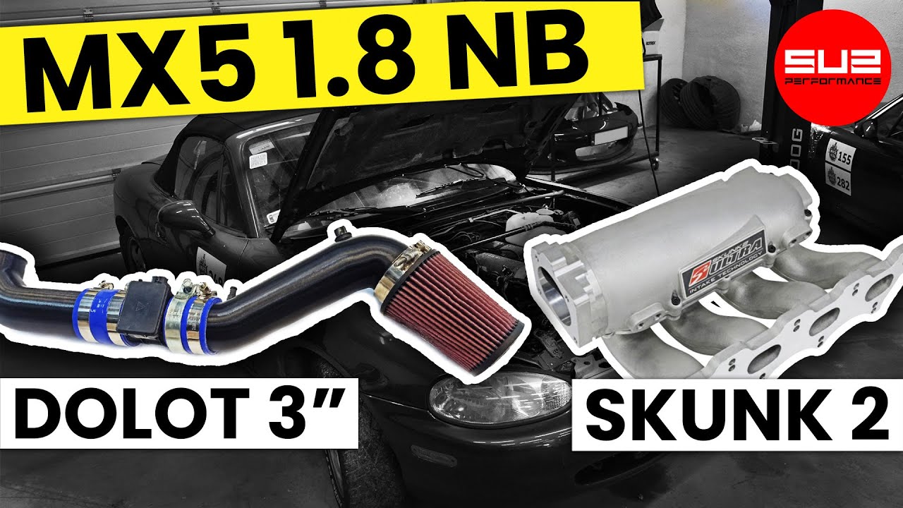 MX-5 NB 1.8 testujemy kolektor ssący Skunk2 oraz dolot zaprojektowany przez naszego stażystę.