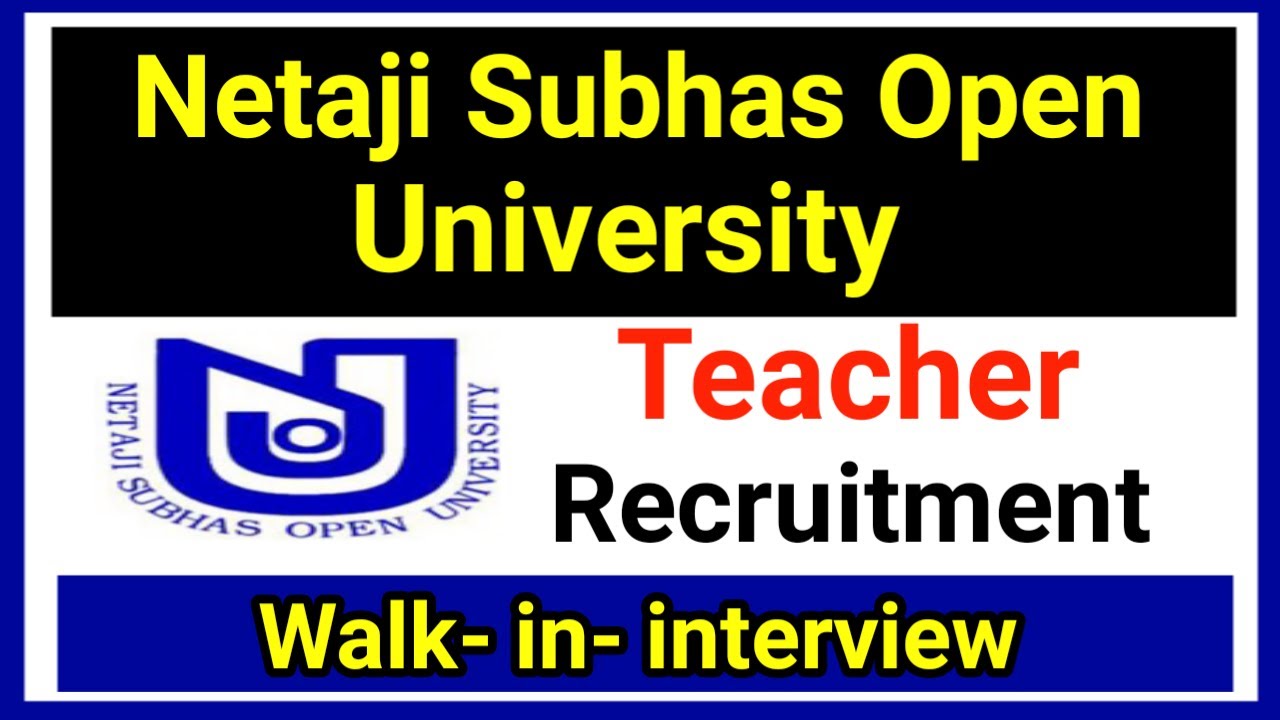 wbnsou recruitment, teacher recruitment, netaji subhas open university, wbpsc assistant professor,
