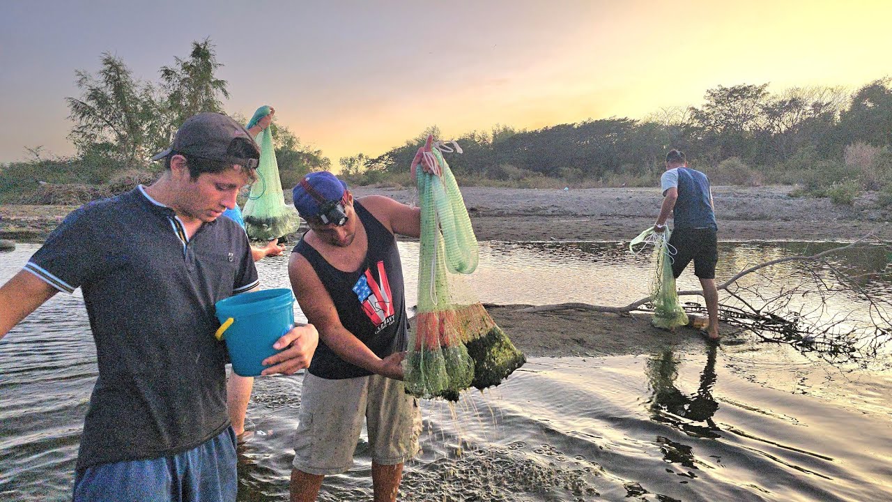 Nos Fuimos de Pesca al Río Jiboa algo que siempre quisimos hacer hay bastante camarón 