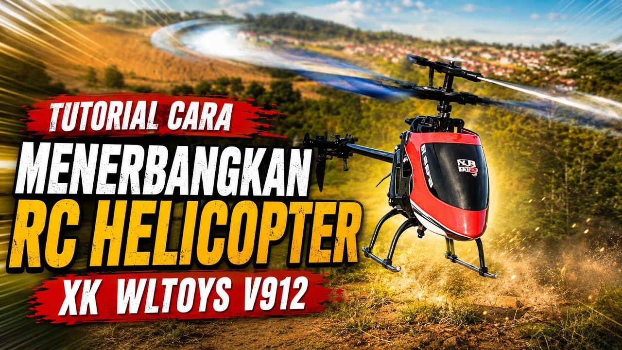 Nerbangin Radio Control Helicopter 4 Channel XK V912-A Altitude Hold Helicopter