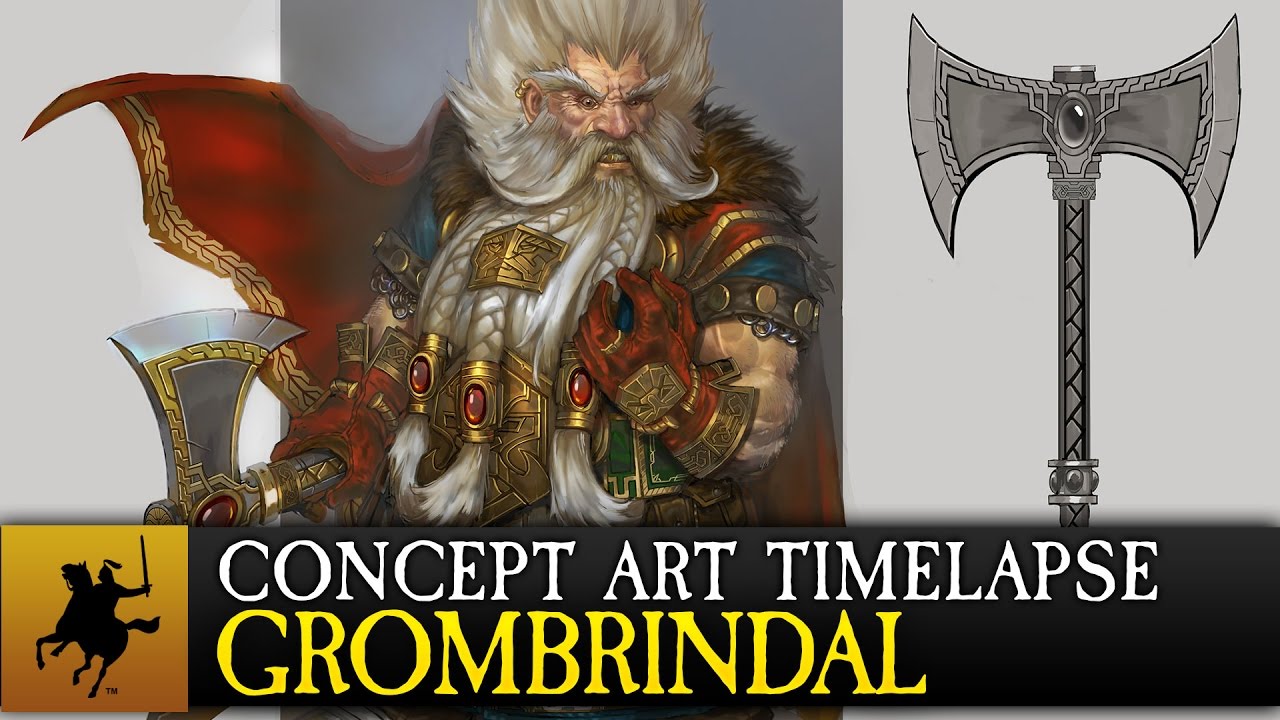 Total War: WARHAMMER - Grombrindal Concept Art Timelapse