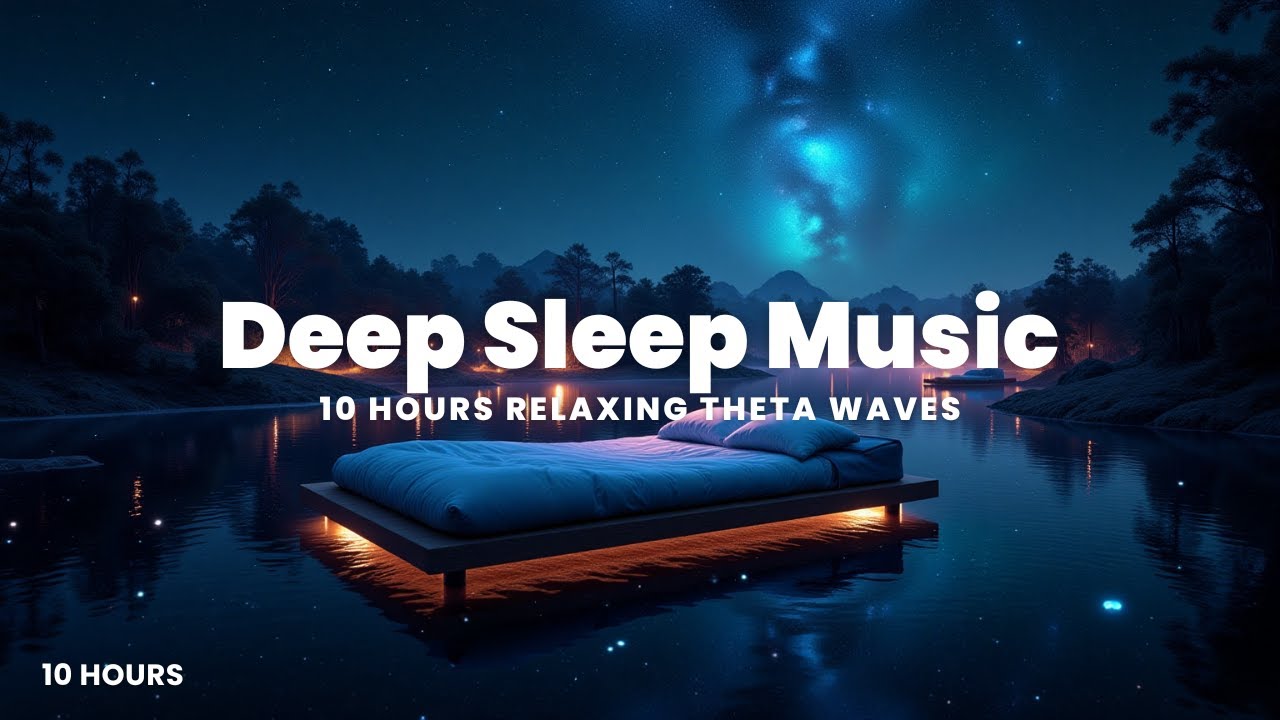 10 Hours Relaxing THETA Waves ✦ Deep SLEEP Music, Relieve Stress Instantly (Black SCREEN at 60 Mins)