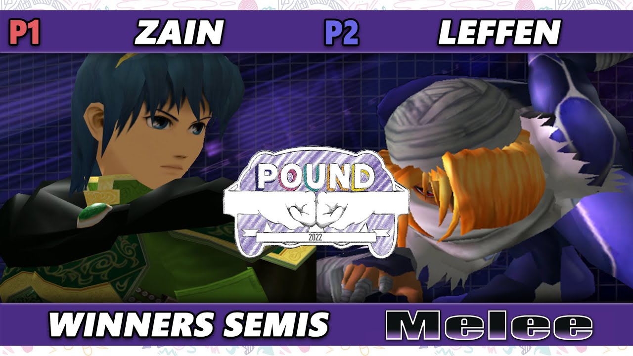 Pound 2022 Winners Semis - Zain (Marth) Vs. Leffen (Sheik) SSBM Smash Melee Tournament